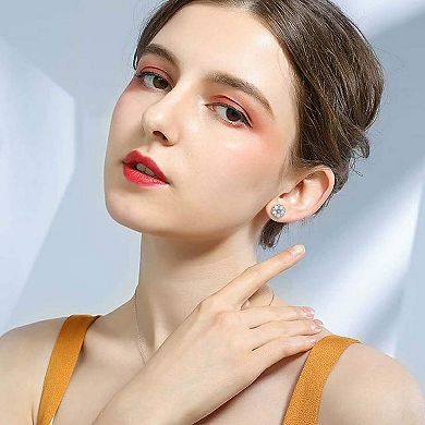 Opal Flower Stud Earrings