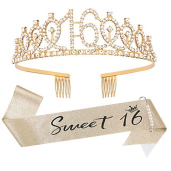 16th Birthday Tiara Sash Birthday Party Decorations