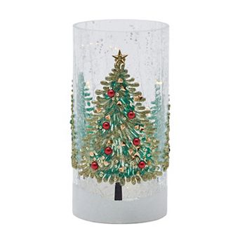 Studio 66 Glacier Forest Lighted Vase Table Decor