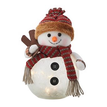 Studio 66 Scamp Lighted Plush Snowman Table Decor
