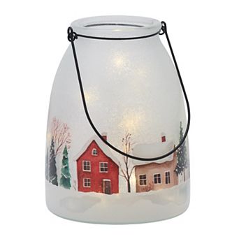 Studio 66 Tinseltown Lighted Winter Village Lantern Table Decor