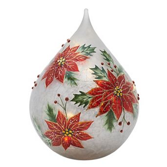 Studio 66 Lighted Poinsettia Teardrop Table Decor