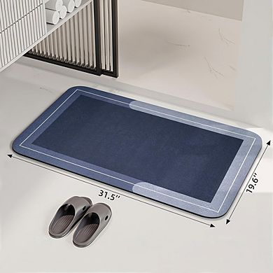 Diatomaceous Earth Bath Mat, Super Absorbent, Non-Slip Quick-Dry Rug