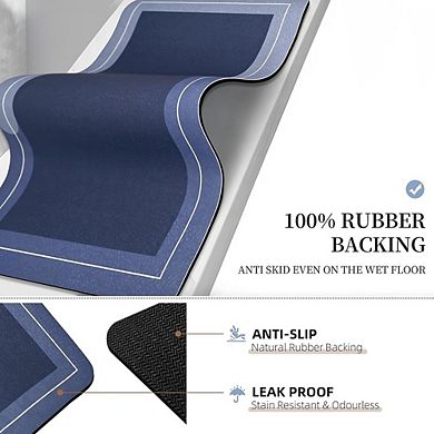 Diatomaceous Earth Bath Mat, Super Absorbent, Non-Slip Quick-Dry Rug