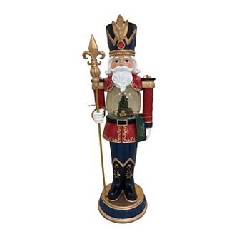Teddy Bear Christmas LED 18-inch Nutcracker Snow Globe