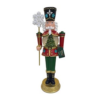 Christmas Tree LED 18-inch Nutcracker Snow Globe