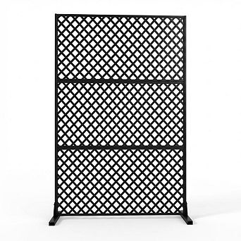 Metal Privacy Screen, Outdoor Privacy Screen, 3-Panel Garden Divider, Decorative Room Divider