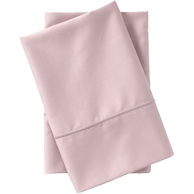 Lands' End Supima Cotton 400 Thread Count Sateen 2-Piece Pillowcase Set