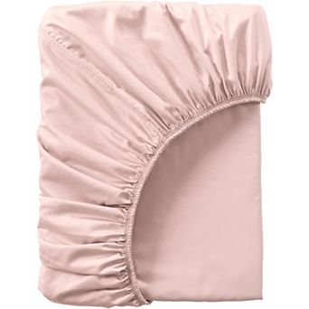 Lands' End 400 Thread Count Premium Supima Cotton No Iron Sateen Fitted Bed Sheet