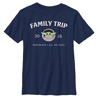 Boys 6-20 Star Wars Grogu Family Trip 2026 Graphic Tee
