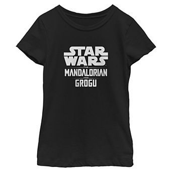 Girls 6-16 Star Wars: The Mandalorian and Grogu Title Stack Graphic Tee
