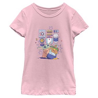 Girls 6-16 Star Wars: The Mandalorian and Grogu The Child Snack Time Graphic Tee