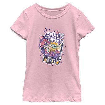 Girls 6-16 Star Wars: The Mandalorian and Grogu Snack Time Graphic Tee