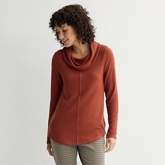 Women's Croft & Barrow® Draped Neckline Tunic Sweater Top