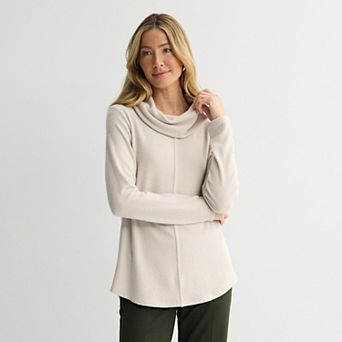 Women's Croft & Barrow® Draped Neckline Tunic Sweater Top