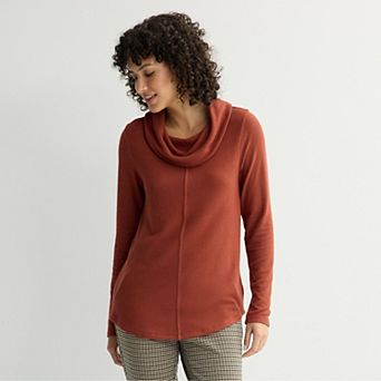 Petite Croft & Barrow® Draped Neckline Tunic