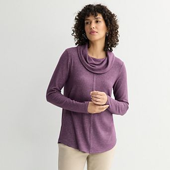 Petite Croft & Barrow® Draped Neckline Tunic