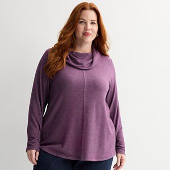Plus Size Croft & Barrow Draped Neckline Tunic
