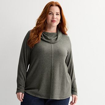 Plus Size Croft & Barrow Draped Neckline Tunic