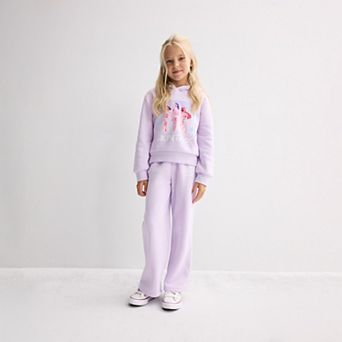 Girls 4-12 K-Pop Demon Hunters Huntrix For the Fans 2 pc Hoodie & Flare Pants Set