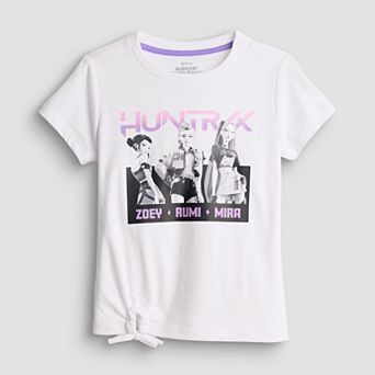 Girls 4-12 K-Pop Demon Hunters Huntrix Trio Pose Graphic Tee