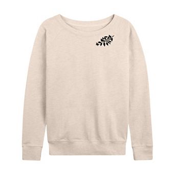 Women's Butterflies On Flower Branch French Terry Long Sleeve Tee