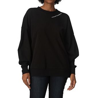 Women's Antisocial Butterfly Oversized Fleece Crew Sweatshirt