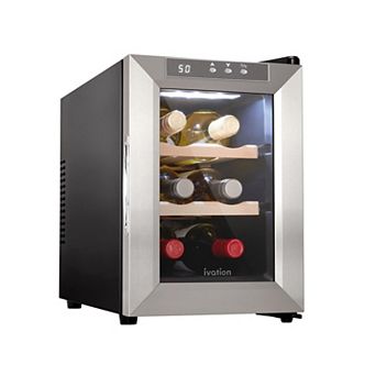 Ivation 6 Bottle Thermoelectric Wine Cooler, Countertop Wine Fridge w/Digital Temp Control