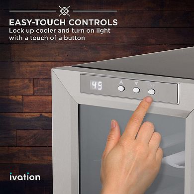 Ivation 6 Bottle Thermoelectric Wine Cooler, Countertop Wine Fridge w/Digital Temp Control