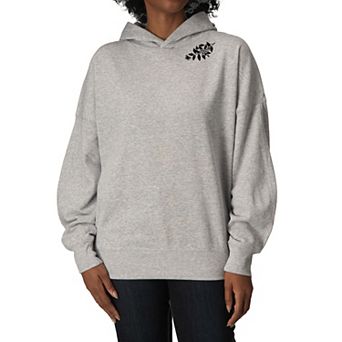 Women's Butterflies On Flower Branch Oversized Fleece Hoodie Sweatshirt