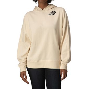 Women's Butterflies On Flower Branch Oversized Fleece Hoodie Sweatshirt