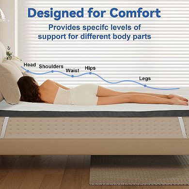 Maxspeed 4 Inch Cooling Gel Memory Foam Sofa Bed Mattress Topper with Washable Cover