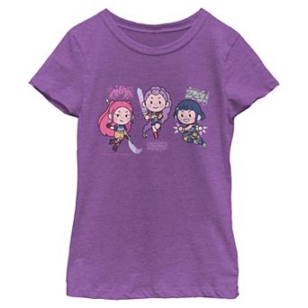Girls 6-16 K-Pop Demon Hunters Huntrix Cute Hunters Graphic Tee