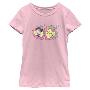 Girls 6-16 K-Pop Demon Hunters Huntrix Zoey Heart Locket Graphic Tee