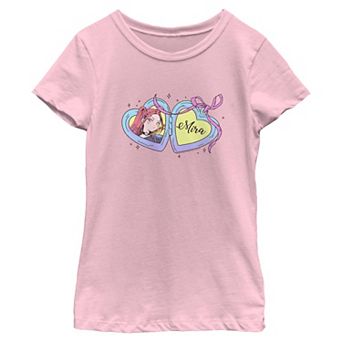 Girls 6-16 K-Pop Demon Hunters Huntrix Mira Heart Locket Graphic Tee