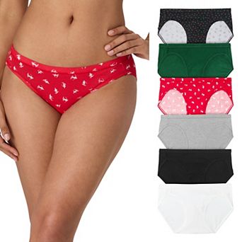 Women's Hanes® Ultimate 5+1 Bonus Pack ComfortSoft® Bikini Underwear, Cotton Stretch 42W6CS