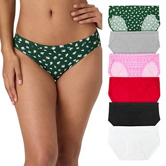 Women's Hanes® Ultimate 5+1 Bonus Pack ComfortSoft® Bikini Underwear, Cotton Stretch 42W6CS
