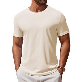 COOFANDY Men' T Shirt Short Sleeve Crew Neck T-Shirt Casual Summer Classic Basic Tee Shirts
