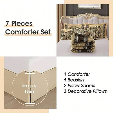 Luxury Bohemian Medallion Comforter Set Decorative Pillows