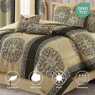 Luxury Bohemian Medallion Comforter Set Decorative Pillows