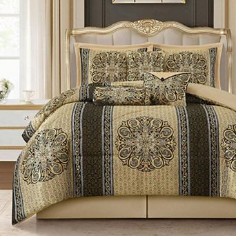 Luxury Bohemian Medallion Comforter Set Decorative Pillows
