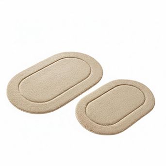 2 pc Luxury Microfiber Bathroom Rug Set Soft Absorbent Non Slip Machine Washable