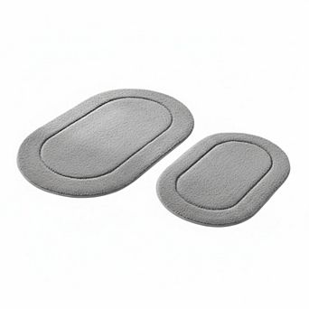 2 pc Luxury Microfiber Bathroom Rug Set Soft Absorbent Non Slip Machine Washable