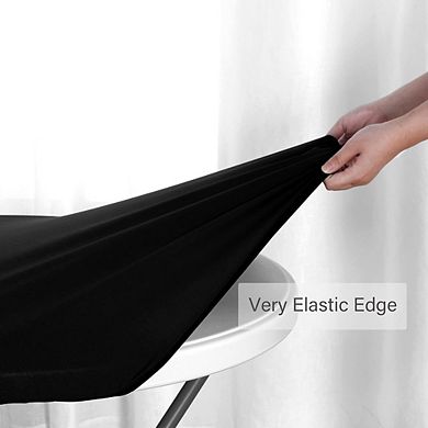Fitted Round Tablecloth Waterproof Stain-Resistant Stretch Cover