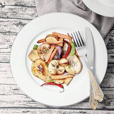 20-Piece Gold-Plated Stainless Steel Flatware Set for 4 Gift Box