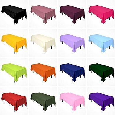 Chocolate Polyester Tablecloth, Wrinkle-Resistant, Flame-Retardant, Durable