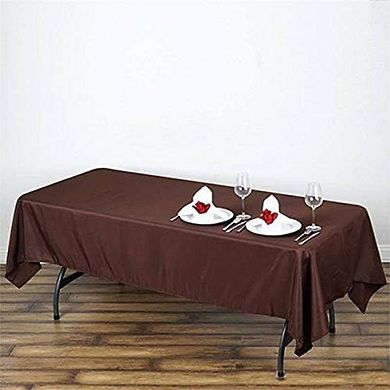 Chocolate Polyester Tablecloth, Wrinkle-Resistant, Flame-Retardant, Durable