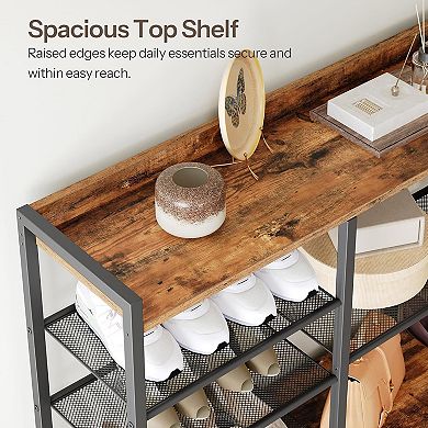 Vertical Shoe Storage Organizer with 10 Shelves for Entryway, Closet, or Garage