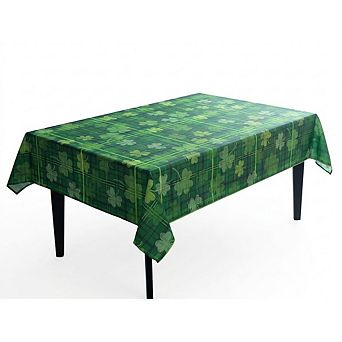 Shamrock Print Tablecloth, Waterproof, Stain-Resistant, Rectangular