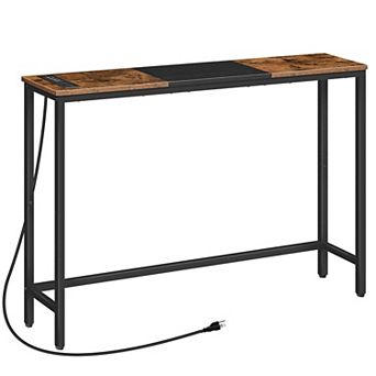 Narrow Entryway Table with Power Outlets, Hallway Console with USB and Type C
